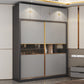 Sliding Engineered Wood Wardrobe Cabinet Modern Wardrobe Armoire