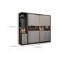 Sliding Engineered Wood Wardrobe Cabinet Modern Wardrobe Armoire
