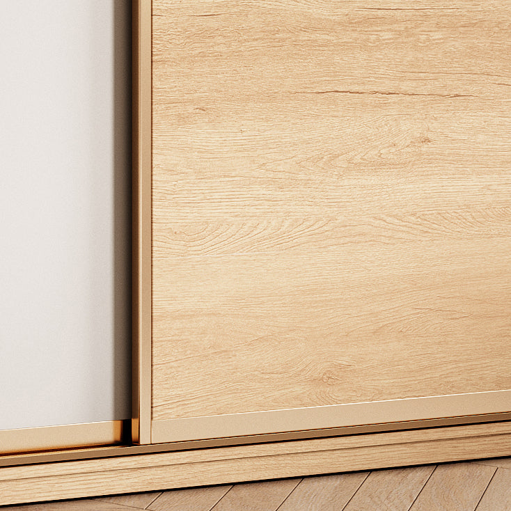 Armario de madera de ingeniería deslizante con cajón armario moderno de vestuario