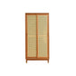 Sliding Solid Wood Wardrobe Closet with Legs Modern Wardrobe Cabinet Cherry Wood Rattan Clearhalo 'Armoires & Wardrobes' 'armoires_wardrobes' 'Bedroom Furniture' 'furn' 'furn_armoires_wardrobes' 'Furniture' 6793463