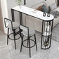 Stone Bar Table Set 1/3 Pcs Modern Bar Table and Upholstered Stools 3 Pieces: 1 White Black Table, 2 Stools Clearhalo 'Bar Furniture' 'furn' 'furn_home_bar_bar_sets' 'Furniture' 'Home Bars & Bar Sets' 'home_bar_bar_sets' 'Kitchen & Dining Furniture' 6793491