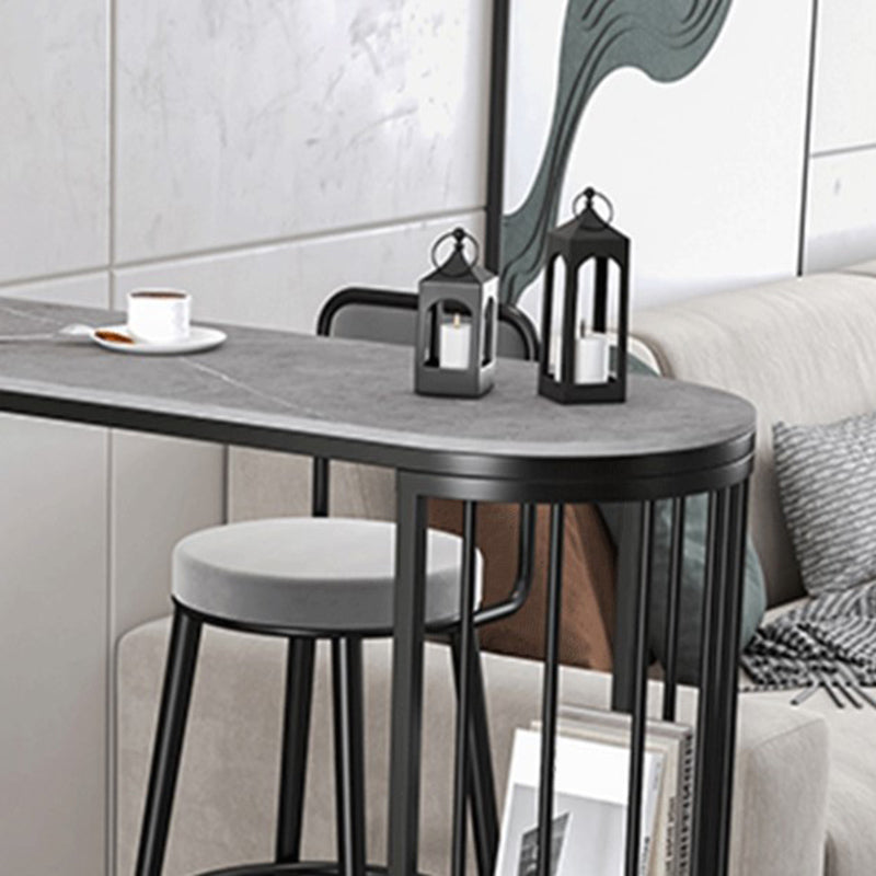 Stone Bar Table Set 1/3 Pcs Modern Bar Table and Upholstered Stools Clearhalo 'Bar Furniture' 'furn' 'furn_home_bar_bar_sets' 'Furniture' 'Home Bars & Bar Sets' 'home_bar_bar_sets' 'Kitchen & Dining Furniture' 6793499