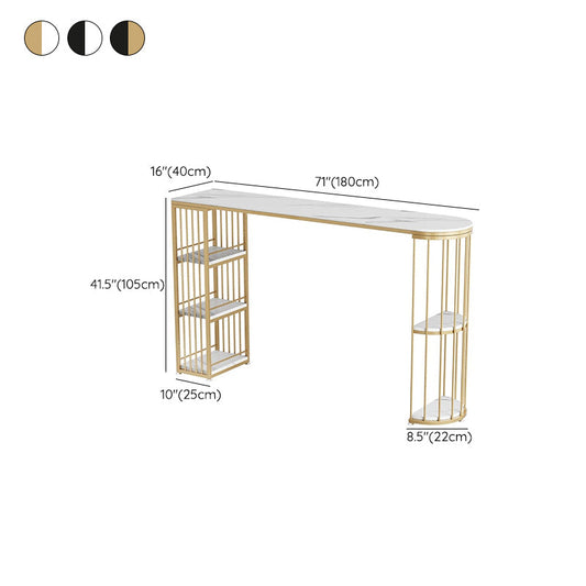 棚付きのモダンなビストロバーテーブル焼結石長老バーテーブル