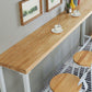 Industrial Style Rectangle Bar Table Solid Wood Fixed Bistro Bar Desk Clearhalo 'Bar Furniture' 'Bar Tables' 'bar_tables' 'furn' 'furn_bar_tables' 'Furniture' 'Kitchen & Dining Furniture' 6793601