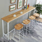 Industrial Style Rectangle Bar Table Solid Wood Fixed Bistro Bar Desk Clearhalo 'Bar Furniture' 'Bar Tables' 'bar_tables' 'furn' 'furn_bar_tables' 'Furniture' 'Kitchen & Dining Furniture' 6793605