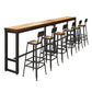 Modern Style Rectangle Bar Table Solid Wood Bar Dining Table with Footrest Without Chairs Clearhalo 'Bar Furniture' 'Bar Tables' 'bar_tables' 'furn' 'furn_bar_tables' 'Furniture' 'Kitchen & Dining Furniture' 6793620