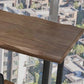 Mesa de bar de estilo industrial Mesa de comedor de barra con pedestal doble de madera maciza de pino
