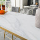 Glam Style Bar Table Faux Marble Rectangle Bar Wine Table with Footrest Clearhalo 'Bar Furniture' 'Bar Tables' 'bar_tables' 'furn' 'furn_bar_tables' 'Furniture' 'Kitchen & Dining Furniture' 6793731