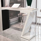 Contemporary Style Bar Height Table Rectangle Stone Bistro Bar Desk
