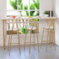 Glam Style Rectangle Bar Table White Colour Bar Dining Table with 4 Legs Clearhalo 'Bar Furniture' 'Bar Tables' 'bar_tables' 'furn' 'furn_bar_tables' 'Furniture' 'Kitchen & Dining Furniture' 6793905