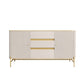 Glam Style Credenza Stone Buffet crédenza avec des tiroirs et des armoires