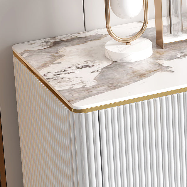Glam Style Credenza Stone Buffet crédenza avec des tiroirs et des armoires