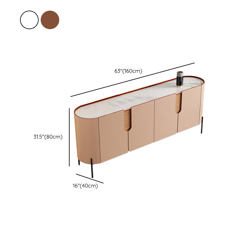 Moderner und zeitgenössisches Buffet Stone Dining Server mit Schränken