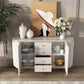 Stone Buffet Table Glam Buffet Credenza with Drawers and Cabinets Clearhalo 'buffet_sideboard' 'Buffets & Sideboards' 'furn' 'furn_buffet_sideboard' 'Furniture' 'Kitchen & Dining Furniture' 6794009