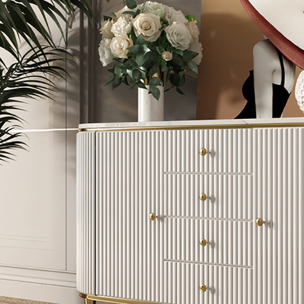 Stone Buffet Table Glam Buffet Credenza with Drawers and Cabinets Clearhalo 'buffet_sideboard' 'Buffets & Sideboards' 'furn' 'furn_buffet_sideboard' 'Furniture' 'Kitchen & Dining Furniture' 6794012