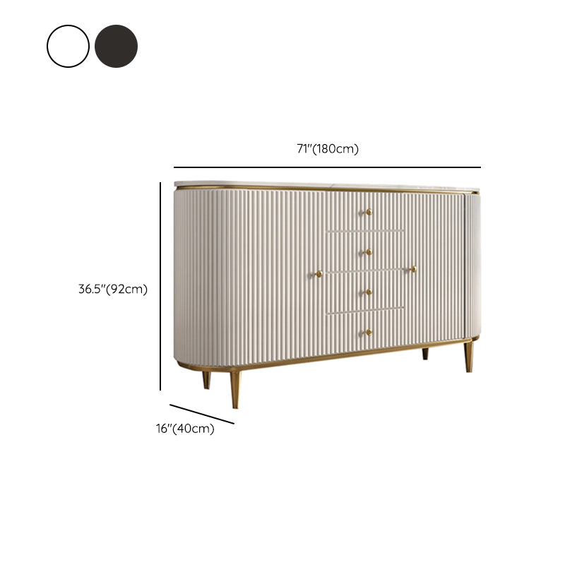 Stone Buffet Table Glam Buffet Credenza with Drawers and Cabinets Clearhalo 'buffet_sideboard' 'Buffets & Sideboards' 'furn' 'furn_buffet_sideboard' 'Furniture' 'Kitchen & Dining Furniture' 6794014