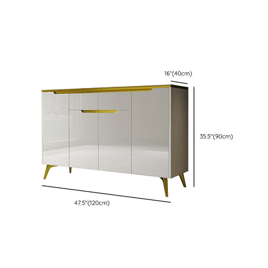 Credenza a buffet a buffet a buffet in pietra con cassetti e armadi