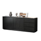 Modern and Contemporary Buffet Wood Server with Cabinets and Drawers Clearhalo 'buffet_sideboard' 'Buffets & Sideboards' 'furn' 'furn_buffet_sideboard' 'Furniture' 'Kitchen & Dining Furniture' 6794032