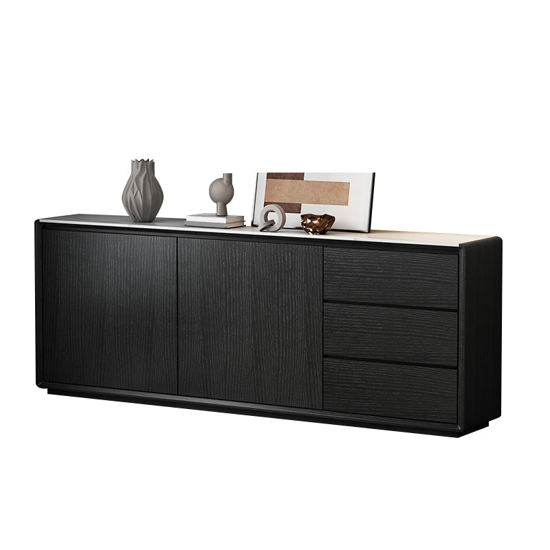 Modern and Contemporary Buffet Wood Server with Cabinets and Drawers Clearhalo 'buffet_sideboard' 'Buffets & Sideboards' 'furn' 'furn_buffet_sideboard' 'Furniture' 'Kitchen & Dining Furniture' 6794032