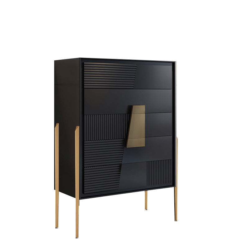 Table buffet en bois serveur de style glam avec serveur de restauration et tiroirs