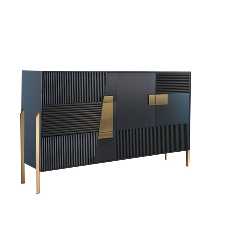 Table buffet en bois serveur de style glam avec serveur de restauration et tiroirs