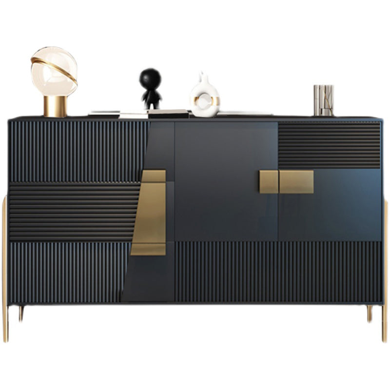 Table buffet en bois serveur de style glam avec serveur de restauration et tiroirs