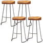 Modern Solid Wood Dining Stools Armless Bar Stools with Metal Base 4 Piece Set Clearhalo 'Bar Furniture' 'Bar Stools' 'bar_stools' 'furn' 'furn_bar_stools' 'Furniture' 'Kitchen & Dining Furniture' 6794112