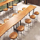 Modern Solid Wood Dining Stools Armless Bar Stools with Metal Base Clearhalo 'Bar Furniture' 'Bar Stools' 'bar_stools' 'furn' 'furn_bar_stools' 'Furniture' 'Kitchen & Dining Furniture' 6794120