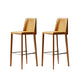 Tabouret de bar moderne avec dossier en cuir, tabouret de comptoir pour salon
