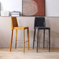 Tabouret de bar moderne avec dossier en cuir, tabouret de comptoir pour salon
