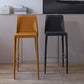 Tabouret de bar moderne avec dossier en cuir, tabouret de comptoir pour salon