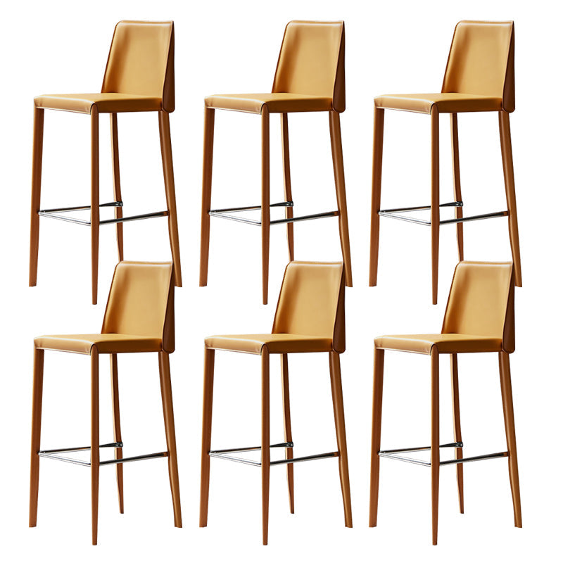 Modern Bar Stool Leathe Backrest Counter Stool for Living Room