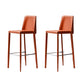 Tabouret de bar moderne avec dossier en cuir, tabouret de comptoir pour salon