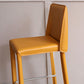 Tabouret de bar moderne avec dossier en cuir, tabouret de comptoir pour salon