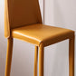 Tabouret de bar moderne avec dossier en cuir, tabouret de comptoir pour salon