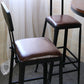 Industrial Faux Leather Dining Stool Low Back Bar Stool with Cushion