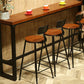 Sgabelli da pranzo industriali sgabelli da bar sul retro con base in metallo nero