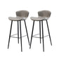Modern Upholstered Stools with Metal Legs Matte Finish Indoor Counter & Bar Stools Gray 2 Piece Set Clearhalo 'Bar Furniture' 'Bar Stools' 'bar_stools' 'furn' 'furn_bar_stools' 'Furniture' 'Kitchen & Dining Furniture' 6794300