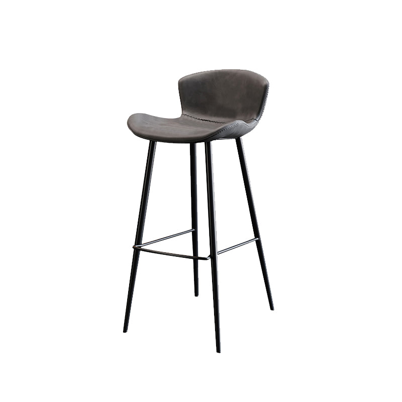 Modern Upholstered Stools with Metal Legs Matte Finish Indoor Counter & Bar Stools Clearhalo 'Bar Furniture' 'Bar Stools' 'bar_stools' 'furn' 'furn_bar_stools' 'Furniture' 'Kitchen & Dining Furniture' 6794305