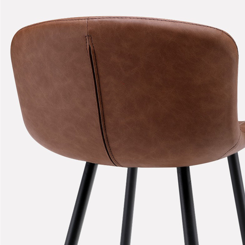 Modern Upholstered Stools with Metal Legs Matte Finish Indoor Counter & Bar Stools Clearhalo 'Bar Furniture' 'Bar Stools' 'bar_stools' 'furn' 'furn_bar_stools' 'Furniture' 'Kitchen & Dining Furniture' 6794307