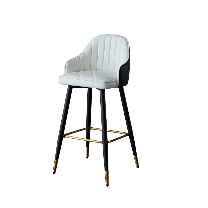 Taburete de bar de glam rango tapizado de respaldo de respaldo para uso de la perforación