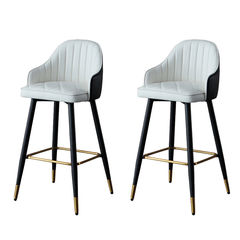 Taburete de bar de glam rango tapizado de respaldo de respaldo para uso de la perforación