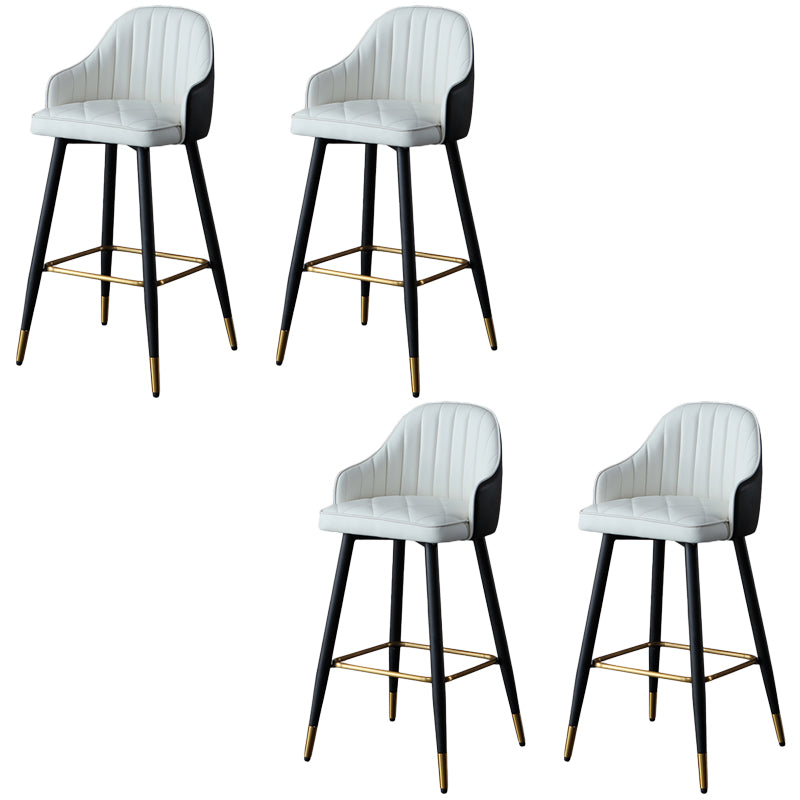 Taburete de bar de glam rango tapizado de respaldo de respaldo para uso de la perforación