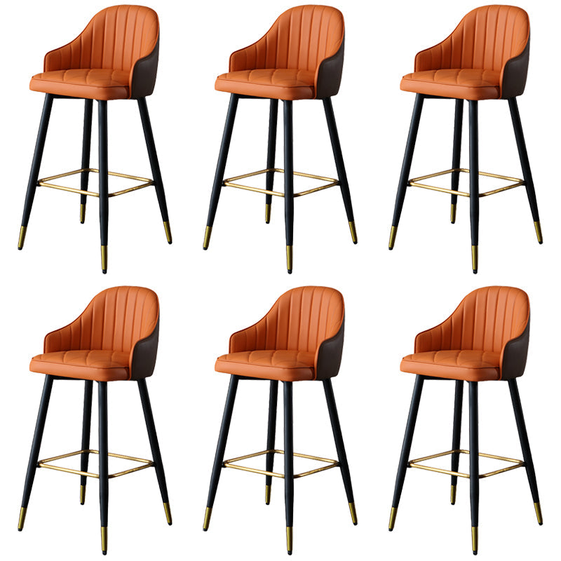 Taburete de bar de glam rango tapizado de respaldo de respaldo para uso de la perforación