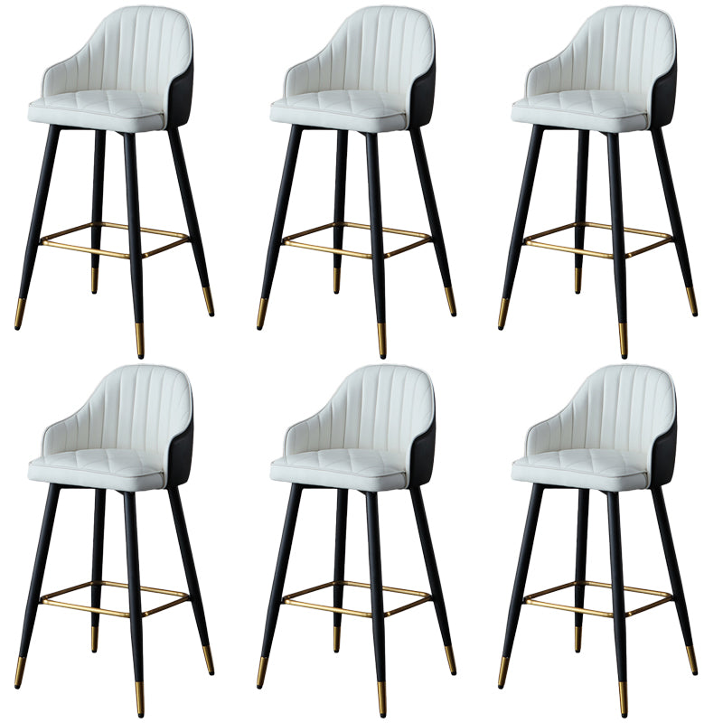 Taburete de bar de glam rango tapizado de respaldo de respaldo para uso de la perforación