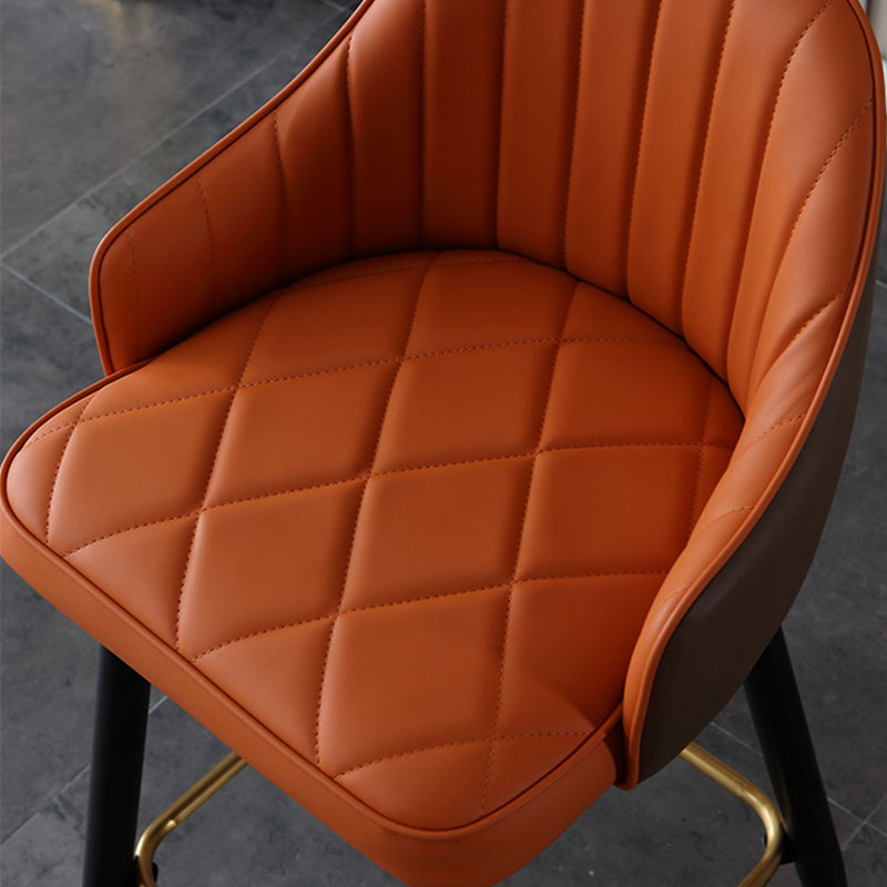 Taburete de bar de glam rango tapizado de respaldo de respaldo para uso de la perforación