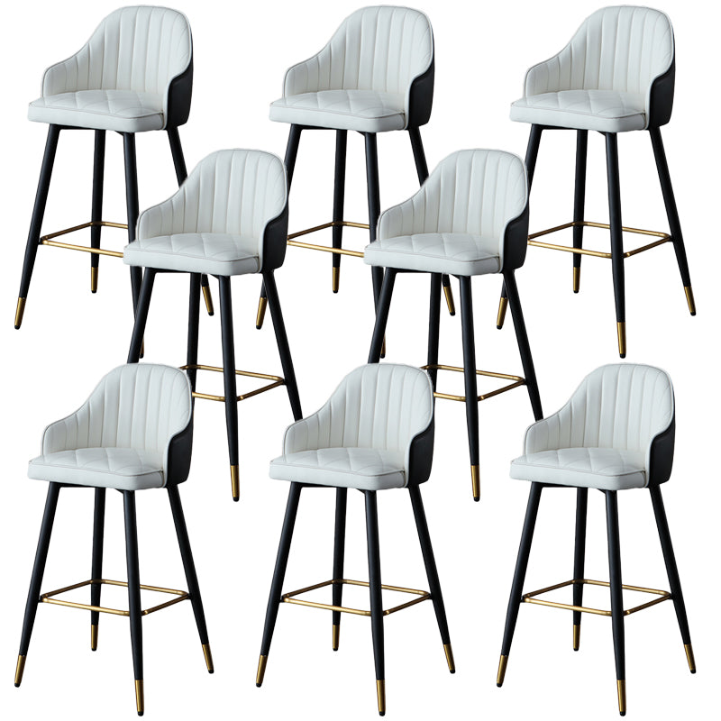 Taburete de bar de glam rango tapizado de respaldo de respaldo para uso de la perforación