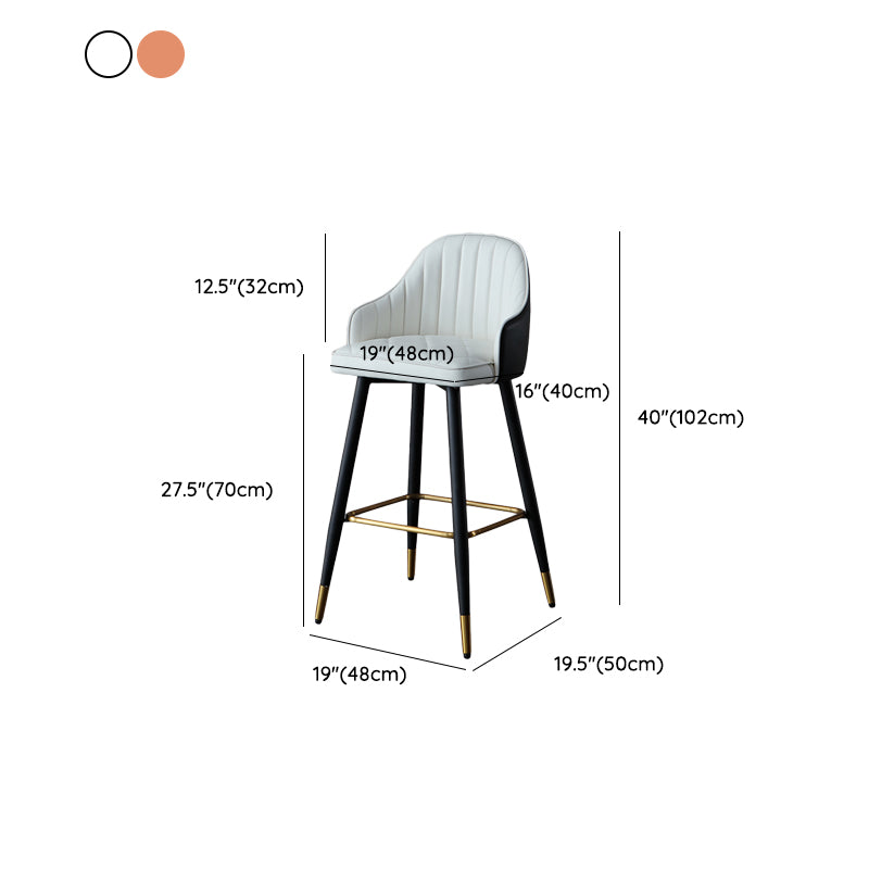 Taburete de bar de glam rango tapizado de respaldo de respaldo para uso de la perforación