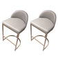 Bucket Bar Stool Contemporary Low Back Dining Stool with Footrest Light Gray 2 Piece Set Clearhalo 'Bar Furniture' 'Bar Stools' 'bar_stools' 'furn' 'furn_bar_stools' 'Furniture' 'Kitchen & Dining Furniture' 6794421