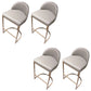Bucket Bar Stool Contemporary Low Back Dining Stool with Footrest Light Gray 4 Piece Set Clearhalo 'Bar Furniture' 'Bar Stools' 'bar_stools' 'furn' 'furn_bar_stools' 'Furniture' 'Kitchen & Dining Furniture' 6794425